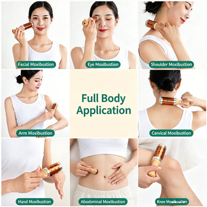 Rotierbarer Jade-Moxibustions-Massagestab