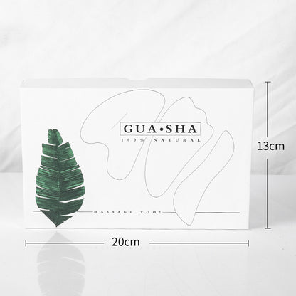 Natural Grade A Rose Quartz Crystal Gua Sha Tools, 3 Pieces -天然A级粉水晶刮痧套装