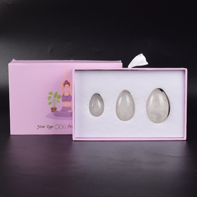 Hochwertige Kegel-Eier aus Natur-Weißkristall – 天然A级白水晶凯格尔锻炼球