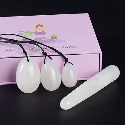 Hochwertige Kegel-Eier aus Natur-Weißkristall – 天然A级白水晶凯格尔锻炼球