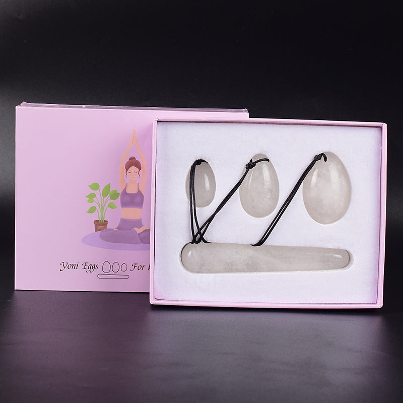 Hochwertige Kegel-Eier aus Natur-Weißkristall – 天然A级白水晶凯格尔锻炼球