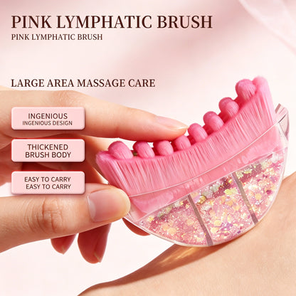 Pink Sparkle Lymphatic Contour Face Brush – Pink Sparkle Lymphdrainage-Gesichtskonturbürste