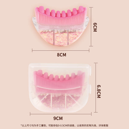 Pink Sparkle Lymphatic Contour Face Brush – Pink Sparkle Lymphdrainage-Gesichtskonturbürste