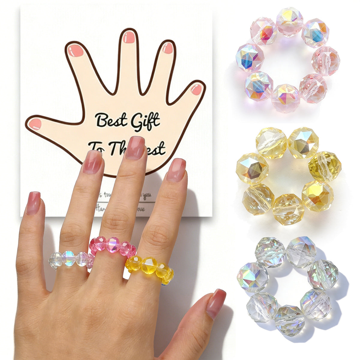 Kristall-Stressabbau-Fingerring