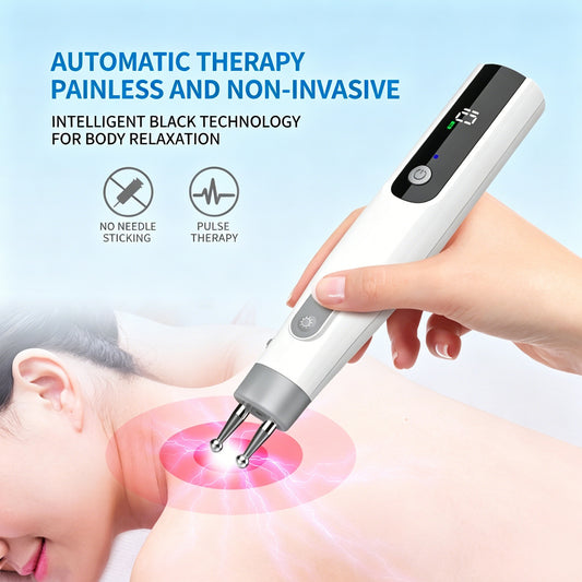 Dual-Head Auto-Sensing Electric Pulse Acupuncture Pen  -双头自动寻穴电子经络针灸笔