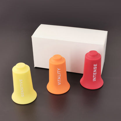 Faszien-Schröpfglas aus lebensmittelechtem Silikon mit Triggerpunkt-Stimulation
