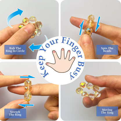 Kristall-Stressabbau-Fingerring